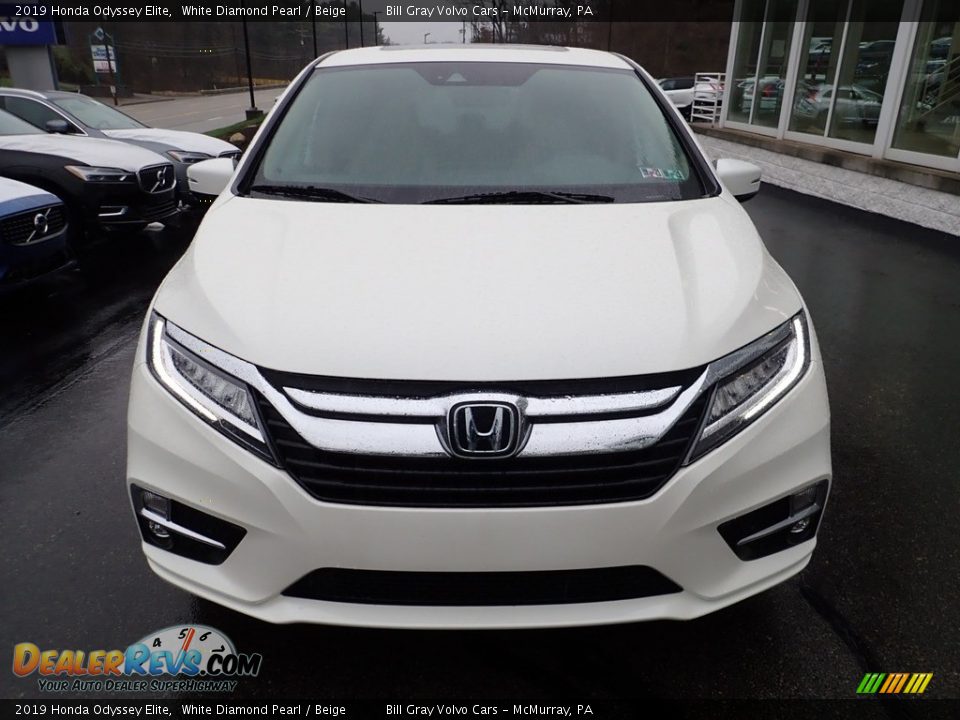 2019 Honda Odyssey Elite White Diamond Pearl / Beige Photo #9