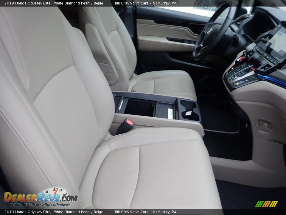 2019 Honda Odyssey Elite White Diamond Pearl / Beige Photo #11