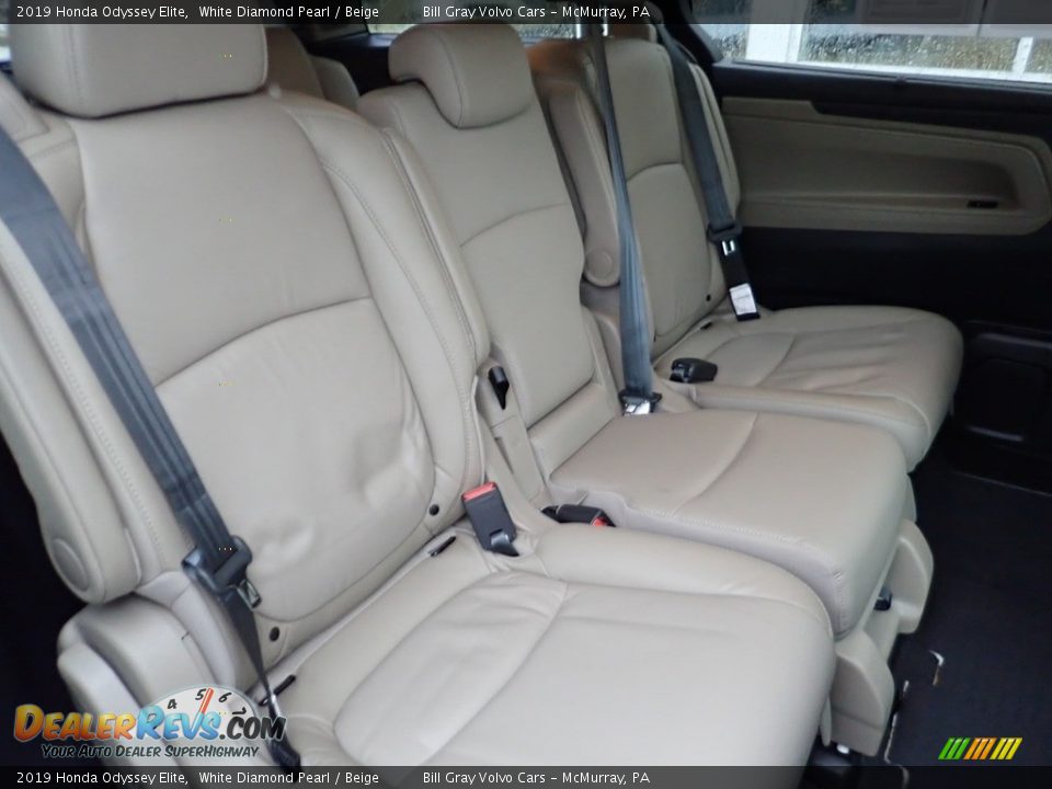 2019 Honda Odyssey Elite White Diamond Pearl / Beige Photo #14