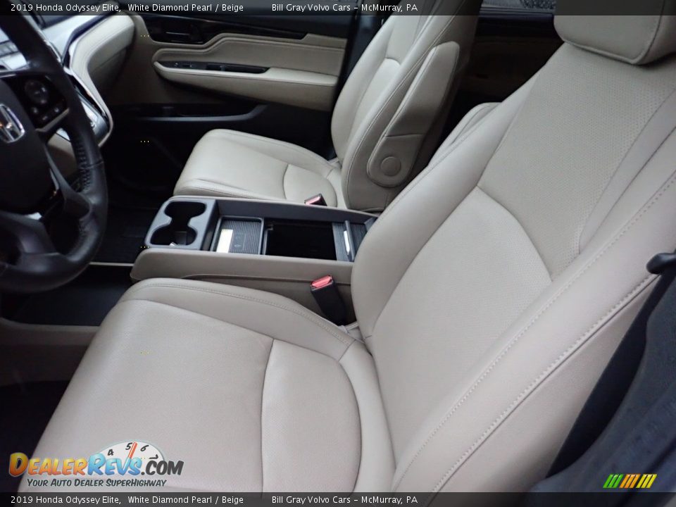 2019 Honda Odyssey Elite White Diamond Pearl / Beige Photo #16