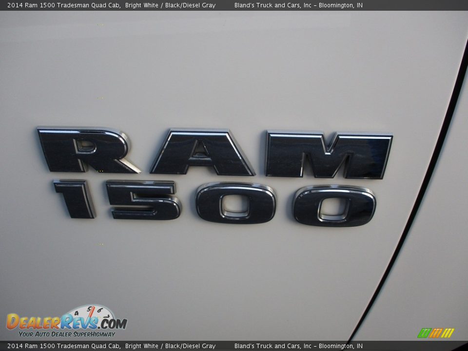 2014 Ram 1500 Tradesman Quad Cab Bright White / Black/Diesel Gray Photo #22
