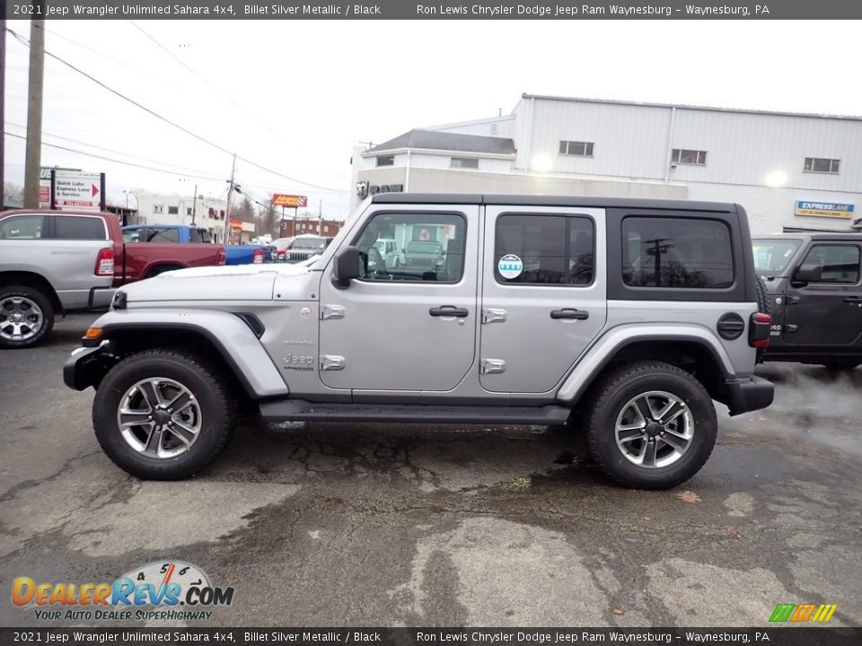 2021 Jeep Wrangler Unlimited Sahara 4x4 Billet Silver Metallic / Black Photo #3