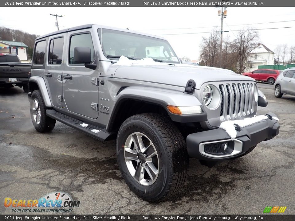 2021 Jeep Wrangler Unlimited Sahara 4x4 Billet Silver Metallic / Black Photo #8