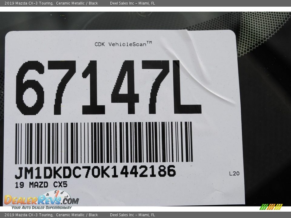 2019 Mazda CX-3 Touring Ceramic Metallic / Black Photo #20