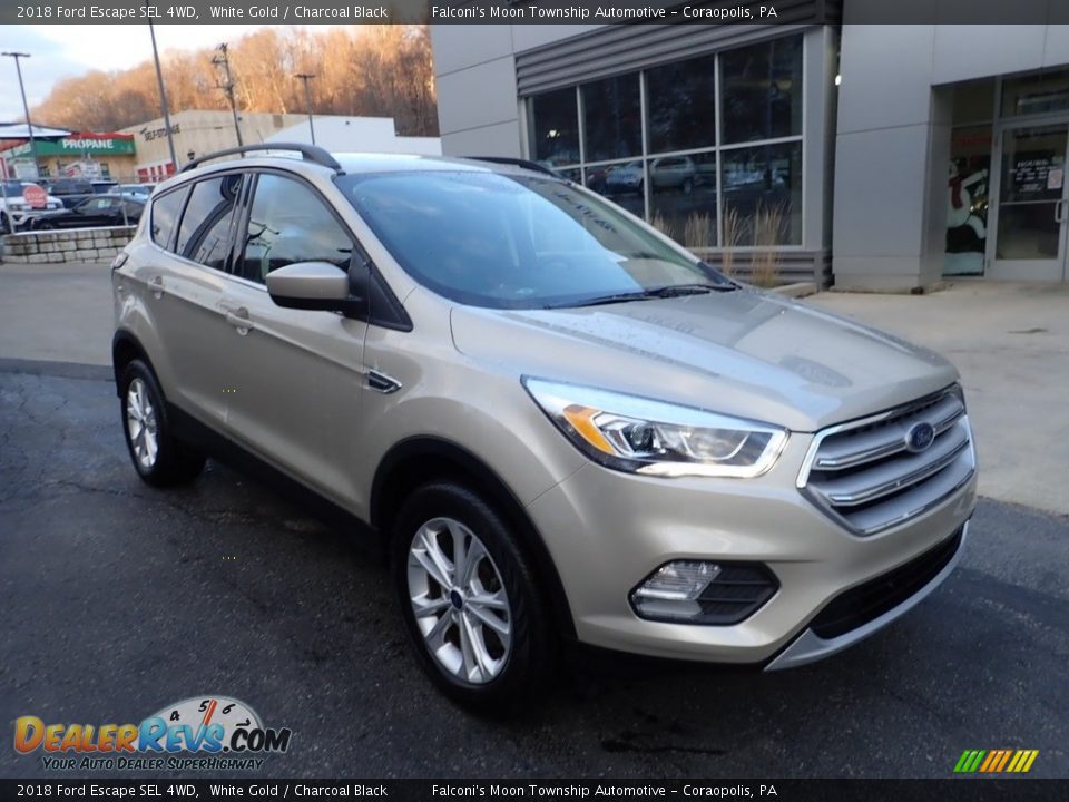 2018 Ford Escape SEL 4WD White Gold / Charcoal Black Photo #9