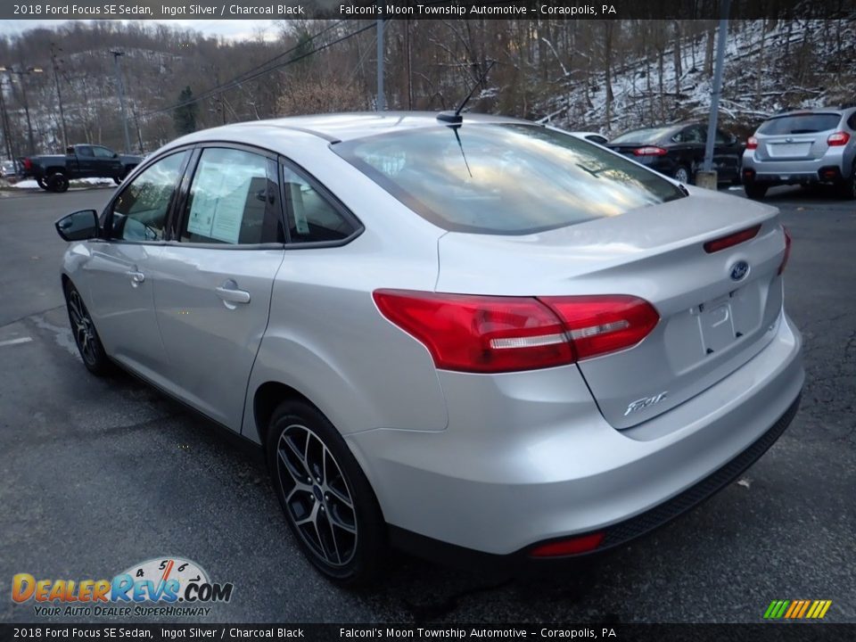 2018 Ford Focus SE Sedan Ingot Silver / Charcoal Black Photo #5