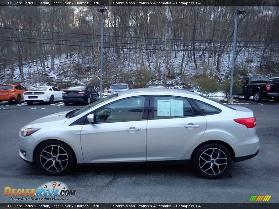 2018 Ford Focus SE Sedan Ingot Silver / Charcoal Black Photo #6