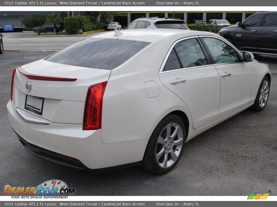 2013 Cadillac ATS 2.5L Luxury White Diamond Tricoat / Caramel/Jet Black Accents Photo #9