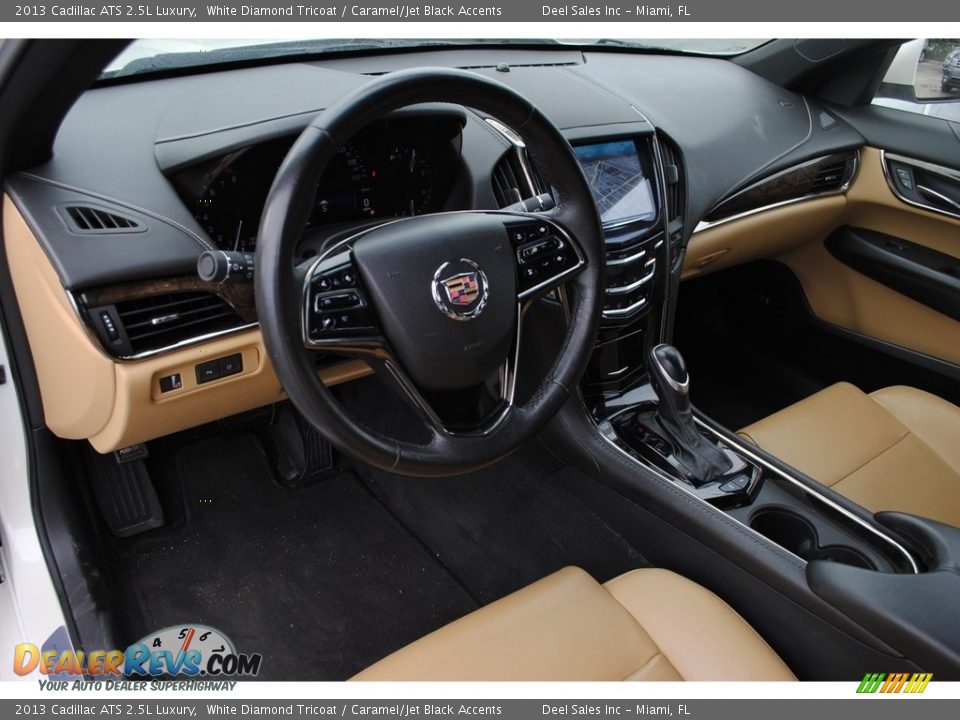 Caramel/Jet Black Accents Interior - 2013 Cadillac ATS 2.5L Luxury Photo #14