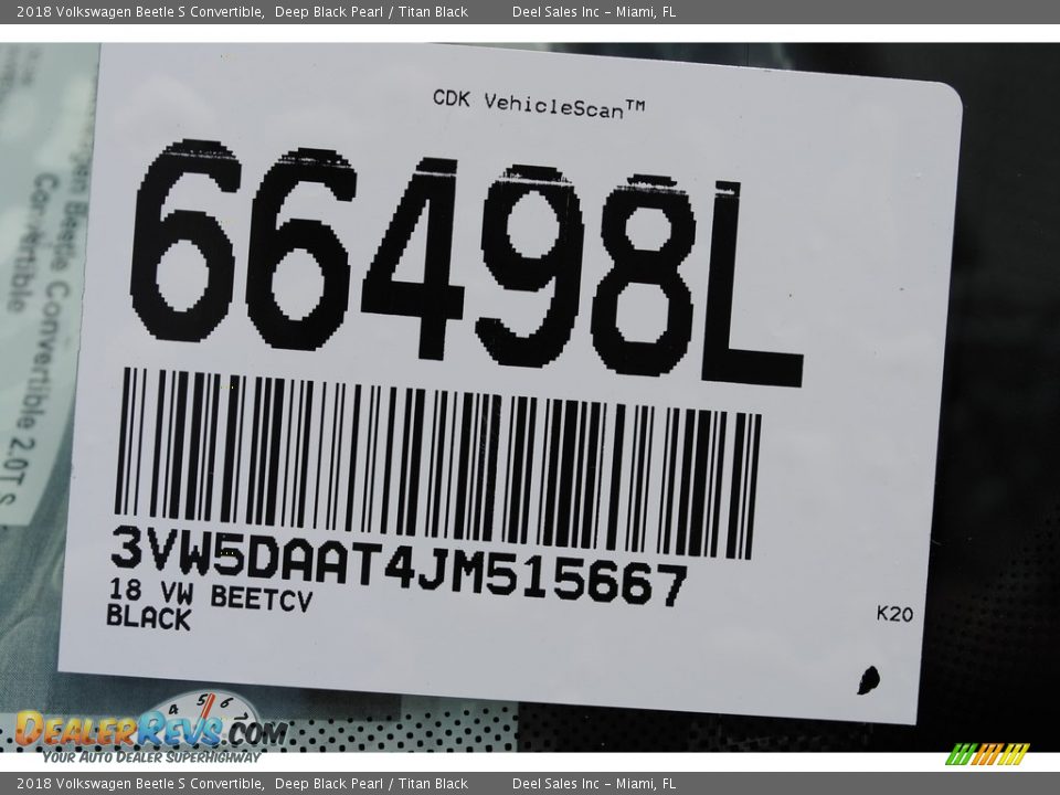 2018 Volkswagen Beetle S Convertible Deep Black Pearl / Titan Black Photo #20