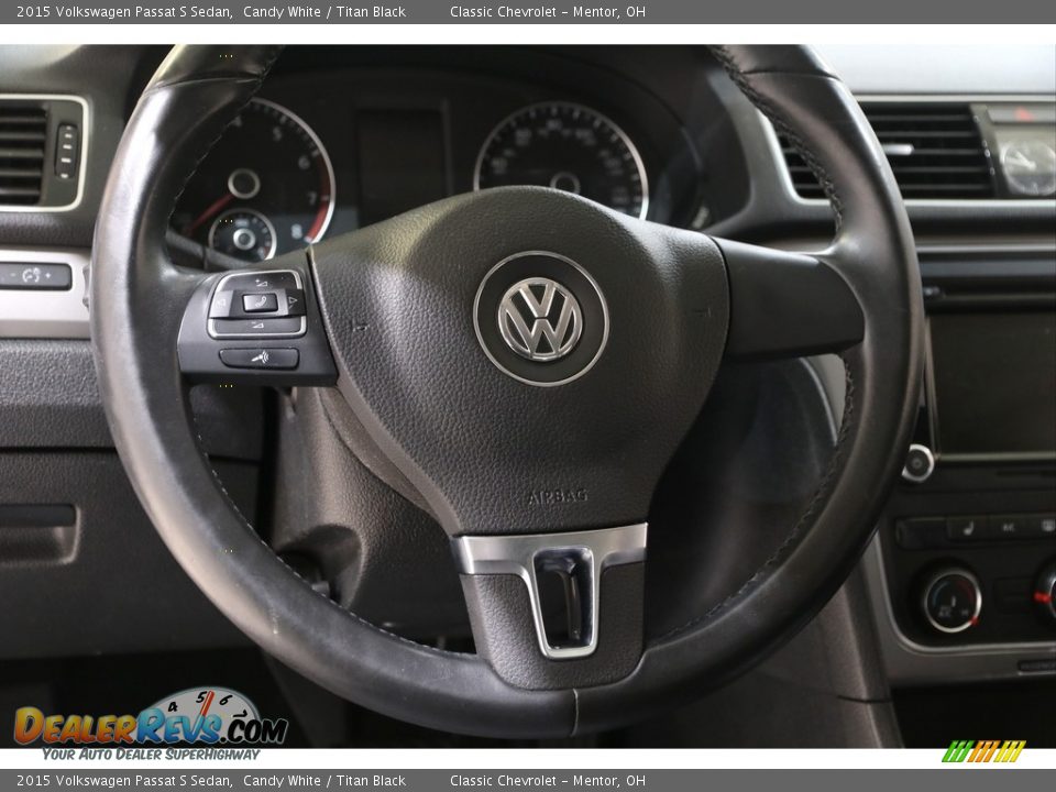 2015 Volkswagen Passat S Sedan Candy White / Titan Black Photo #7