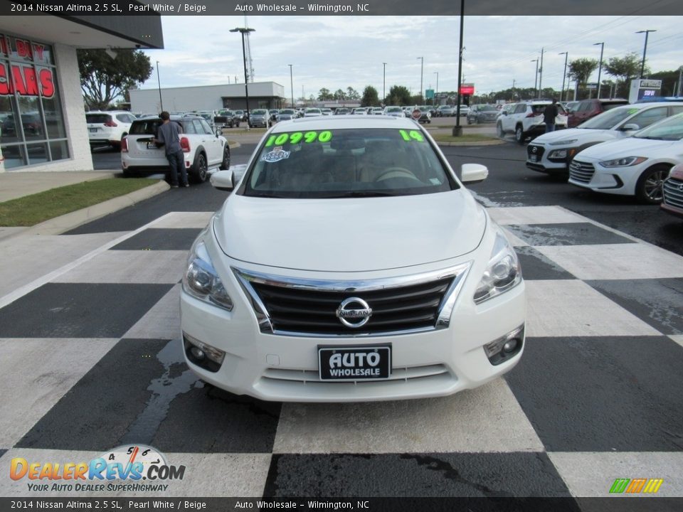 2014 Nissan Altima 2.5 SL Pearl White / Beige Photo #2