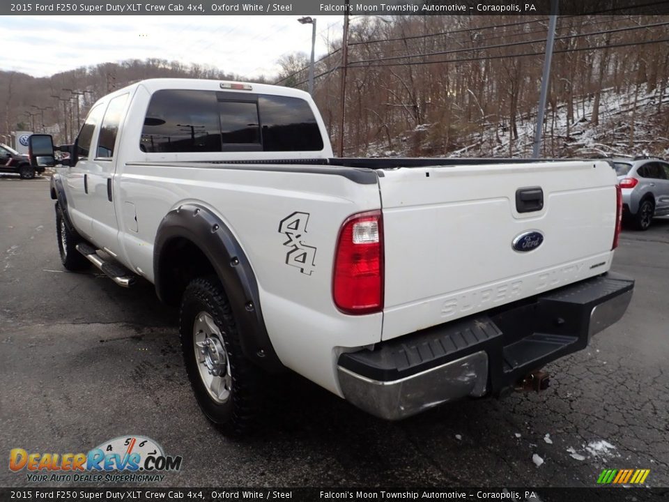 2015 Ford F250 Super Duty XLT Crew Cab 4x4 Oxford White / Steel Photo #4