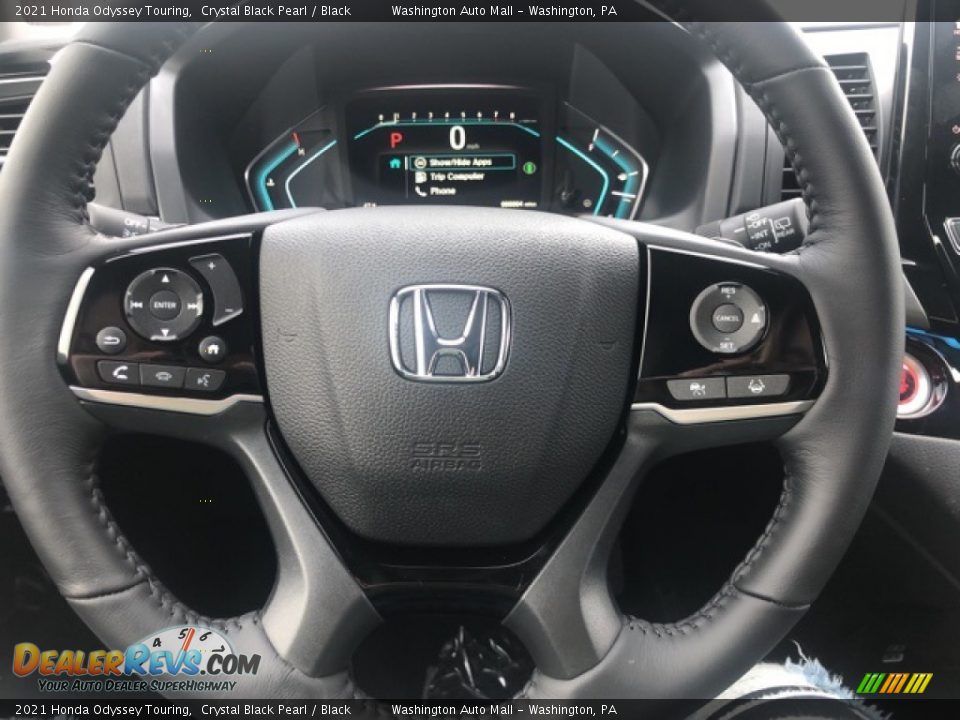 2021 Honda Odyssey Touring Crystal Black Pearl / Black Photo #15