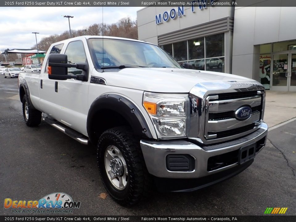 2015 Ford F250 Super Duty XLT Crew Cab 4x4 Oxford White / Steel Photo #8