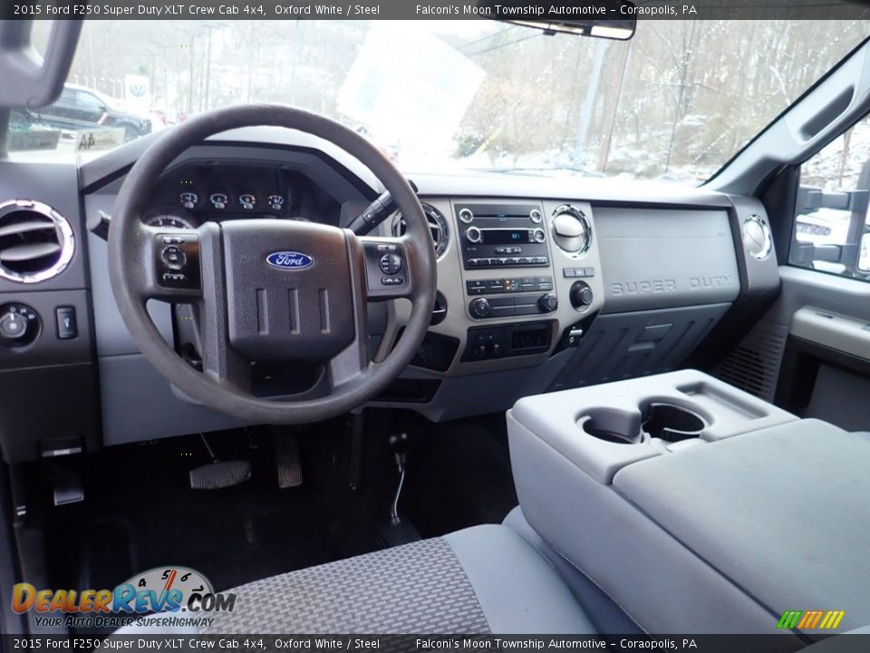 2015 Ford F250 Super Duty XLT Crew Cab 4x4 Oxford White / Steel Photo #17