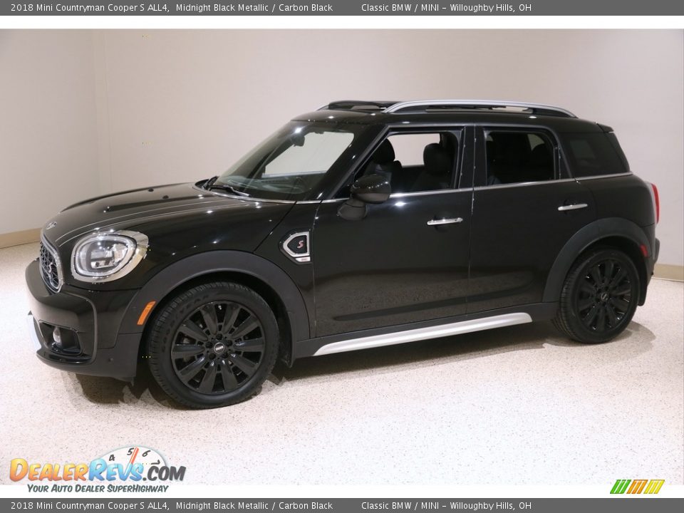 2018 Mini Countryman Cooper S ALL4 Midnight Black Metallic / Carbon Black Photo #3