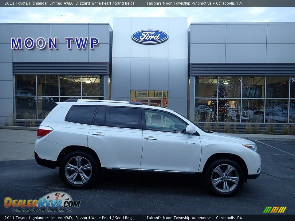 2011 Toyota Highlander Limited 4WD Blizzard White Pearl / Sand Beige Photo #1