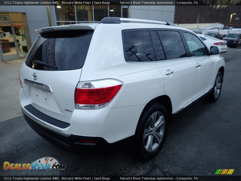 2011 Toyota Highlander Limited 4WD Blizzard White Pearl / Sand Beige Photo #2