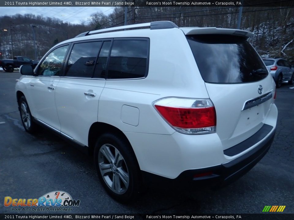 2011 Toyota Highlander Limited 4WD Blizzard White Pearl / Sand Beige Photo #5