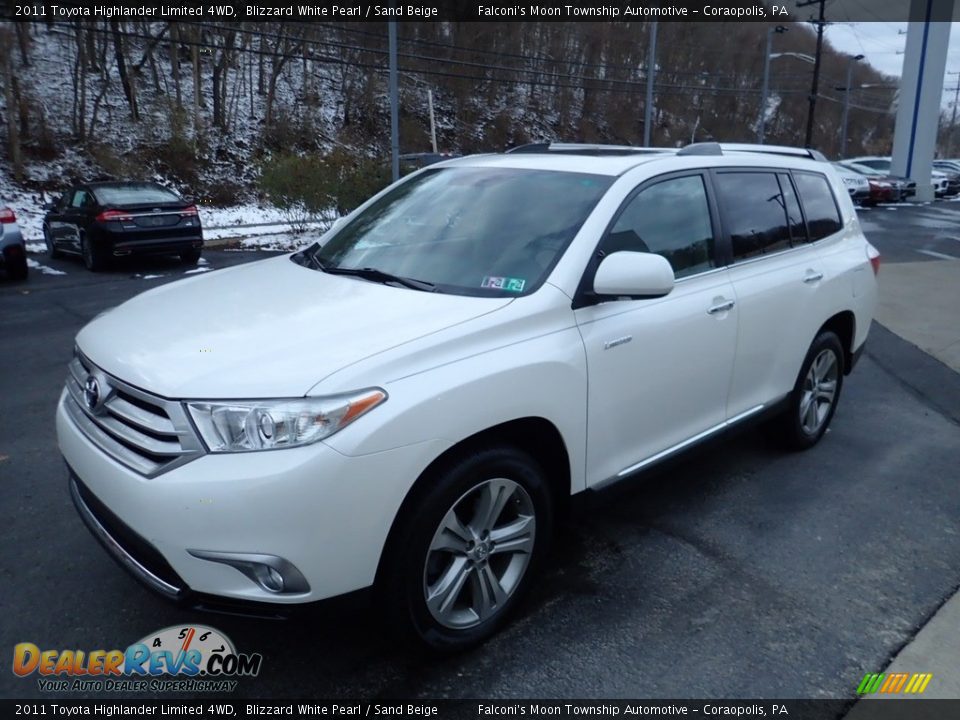 2011 Toyota Highlander Limited 4WD Blizzard White Pearl / Sand Beige Photo #7