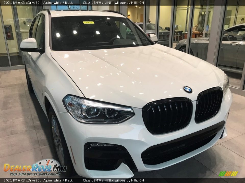 2021 BMW X3 xDrive30i Alpine White / Black Photo #1