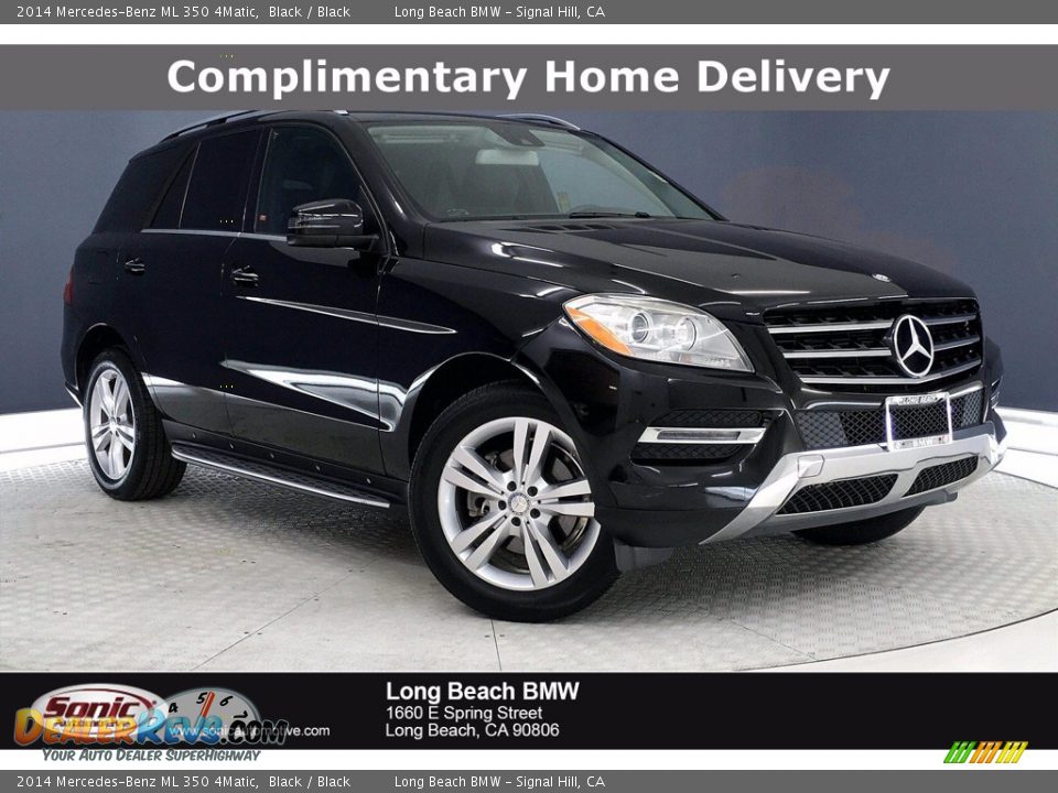 2014 Mercedes-Benz ML 350 4Matic Black / Black Photo #1