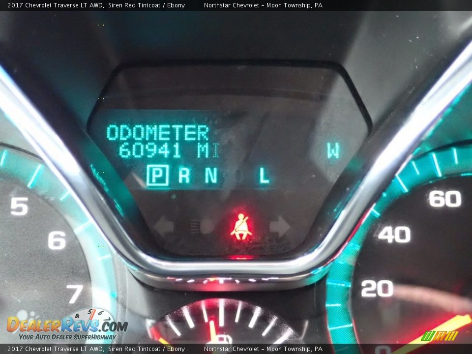 2017 Chevrolet Traverse LT AWD Siren Red Tintcoat / Ebony Photo #29