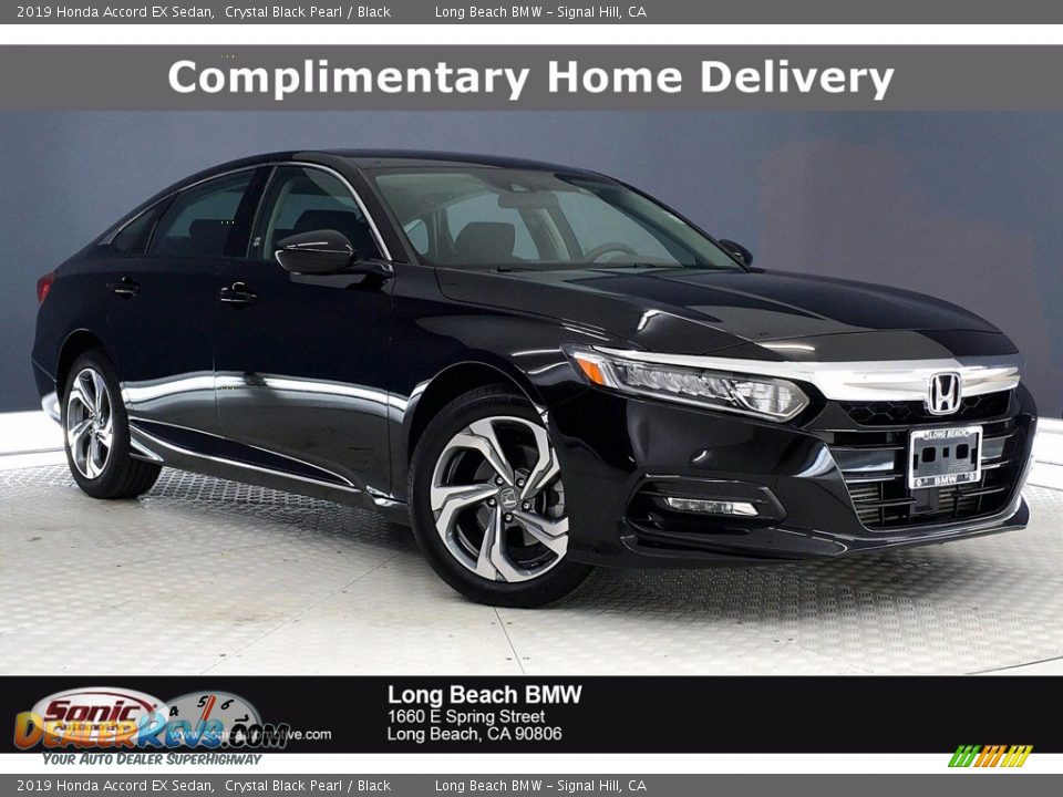 2019 Honda Accord EX Sedan Crystal Black Pearl / Black Photo #1