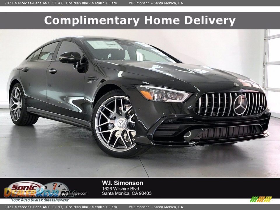 2021 Mercedes-Benz AMG GT 43 Obsidian Black Metallic / Black Photo #1