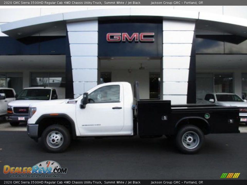 2020 GMC Sierra 3500HD Regular Cab 4WD Chassis Utility Truck Summit White / Jet Black Photo #2