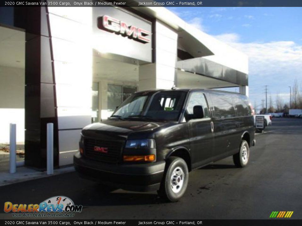 2020 GMC Savana Van 3500 Cargo Onyx Black / Medium Pewter Photo #1