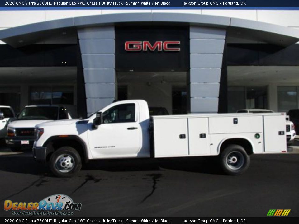 2020 GMC Sierra 3500HD Regular Cab 4WD Chassis Utility Truck Summit White / Jet Black Photo #2
