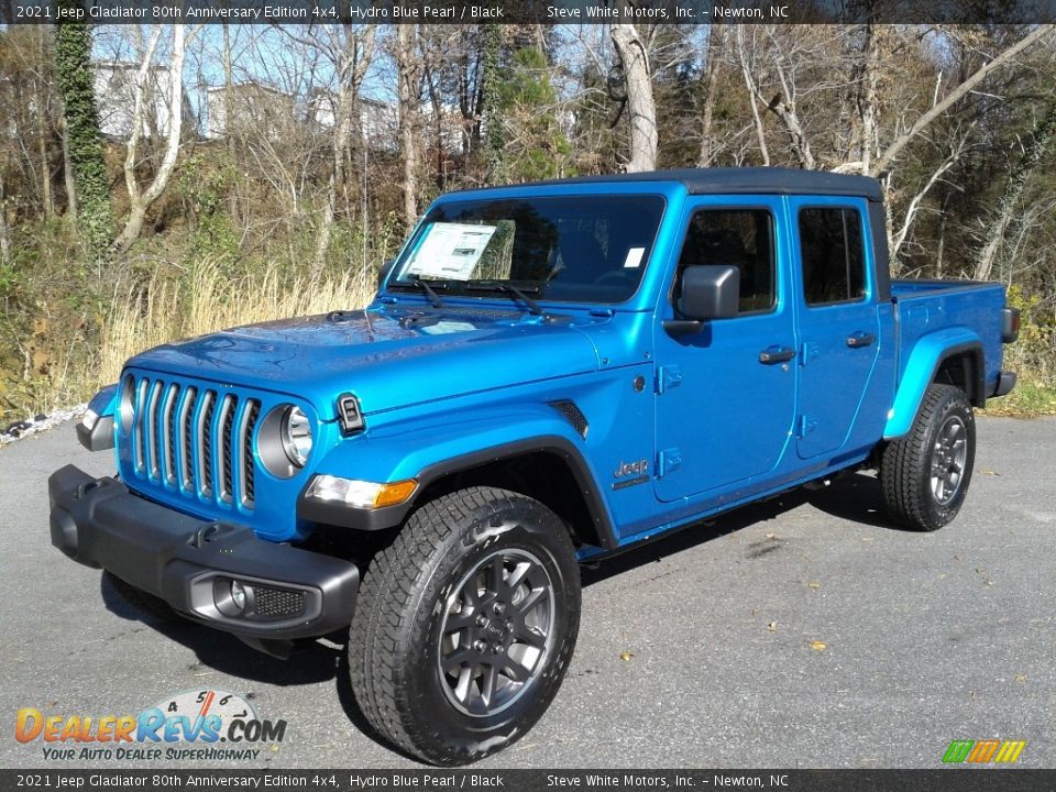 2021 Jeep Gladiator 80th Anniversary Edition 4x4 Hydro Blue Pearl / Black Photo #2