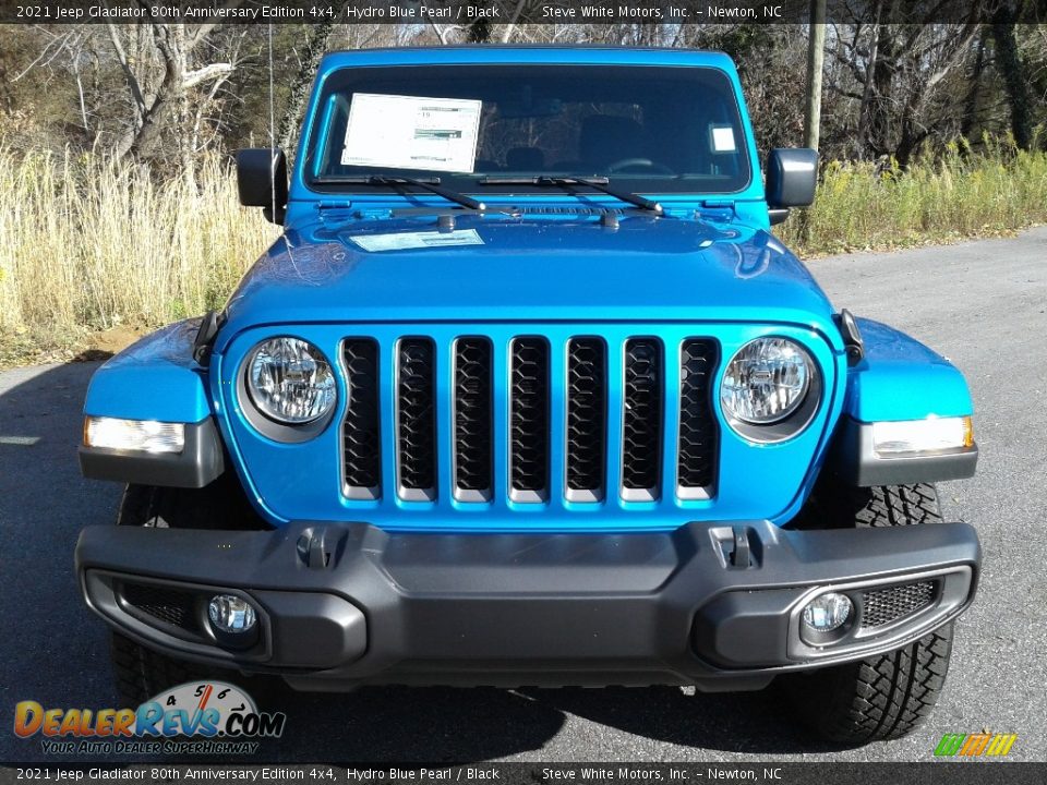 2021 Jeep Gladiator 80th Anniversary Edition 4x4 Hydro Blue Pearl / Black Photo #3
