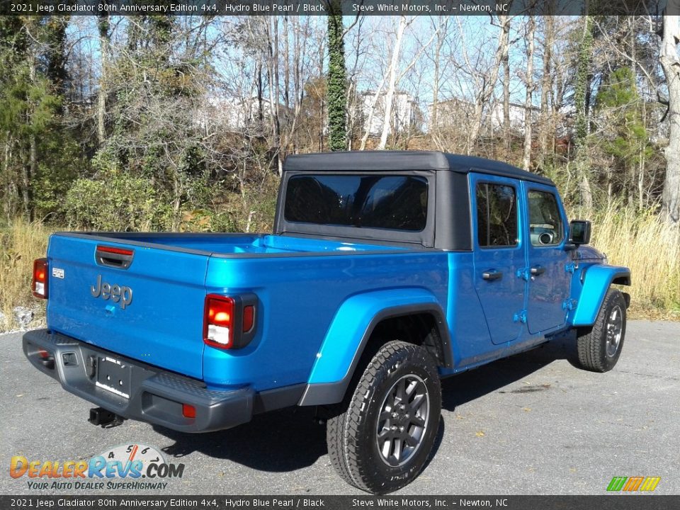 2021 Jeep Gladiator 80th Anniversary Edition 4x4 Hydro Blue Pearl / Black Photo #6