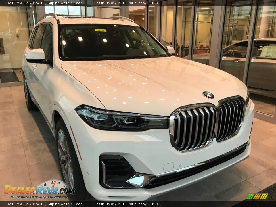 2021 BMW X7 xDrive40i Alpine White / Black Photo #1