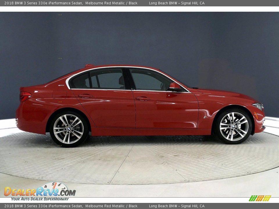 2018 BMW 3 Series 330e iPerformance Sedan Melbourne Red Metallic / Black Photo #14