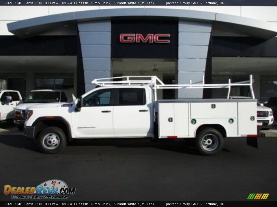 2020 GMC Sierra 3500HD Crew Cab 4WD Chassis Dump Truck Summit White / Jet Black Photo #2