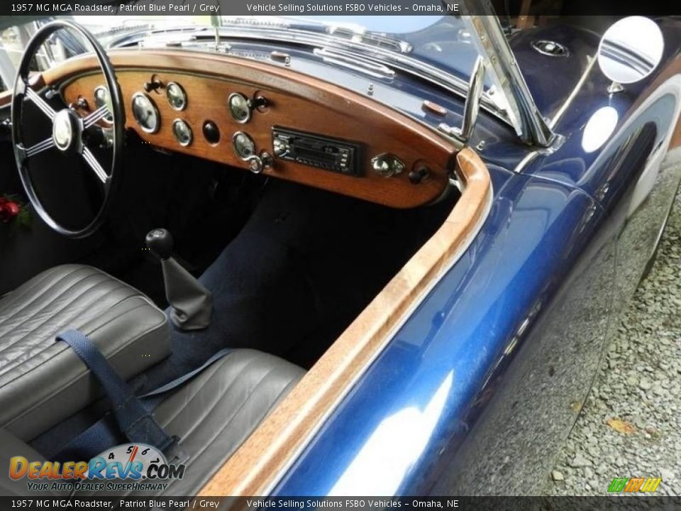 1957 MG MGA Roadster Patriot Blue Pearl / Grey Photo #22
