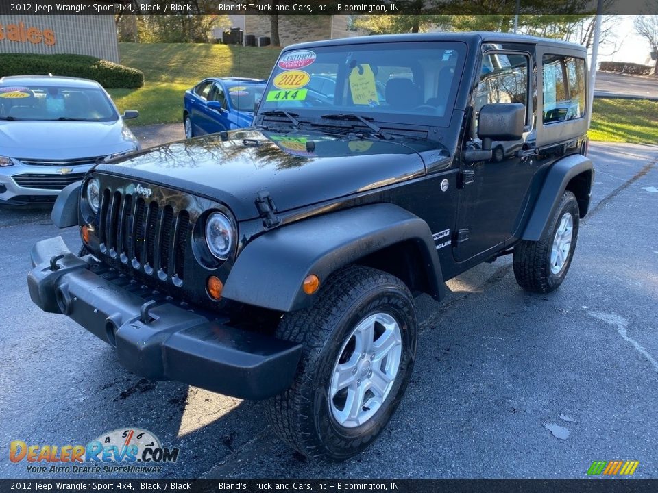 2012 Jeep Wrangler Sport 4x4 Black / Black Photo #2