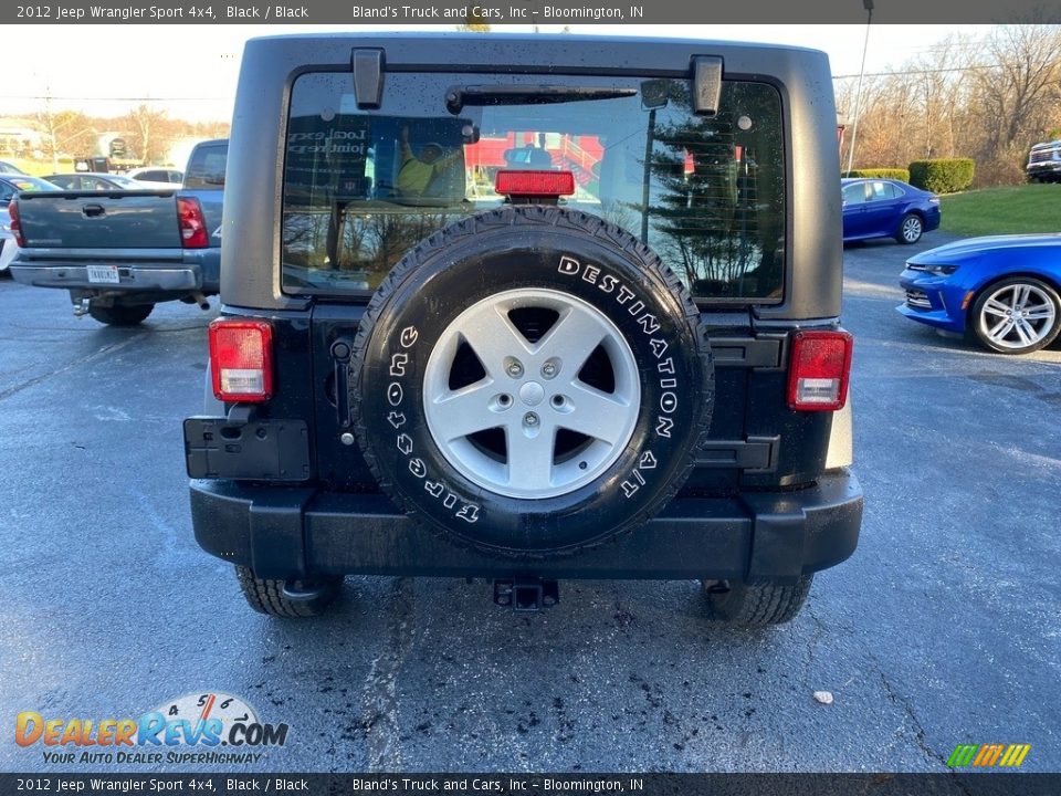 2012 Jeep Wrangler Sport 4x4 Black / Black Photo #7