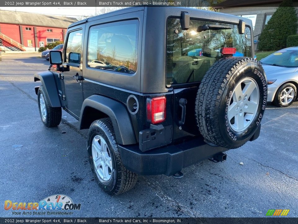 2012 Jeep Wrangler Sport 4x4 Black / Black Photo #8