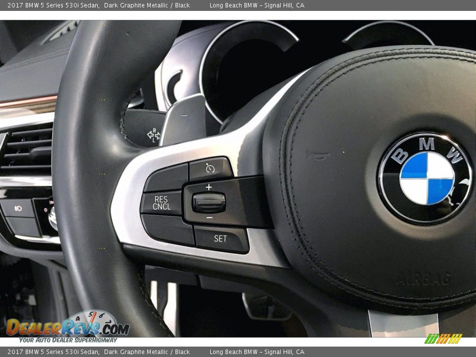 2017 BMW 5 Series 530i Sedan Dark Graphite Metallic / Black Photo #18