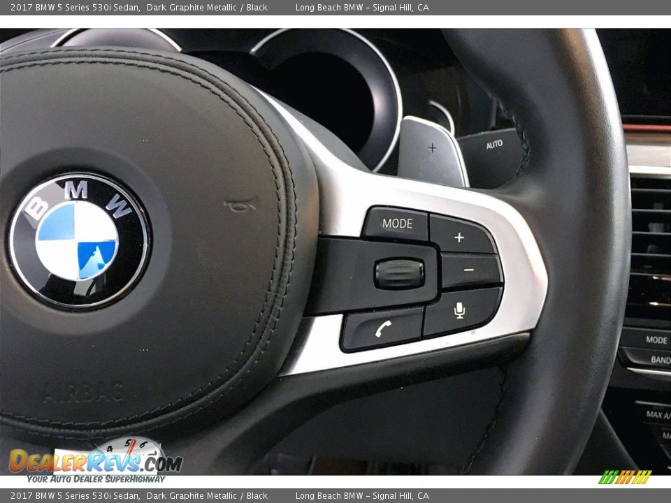 2017 BMW 5 Series 530i Sedan Dark Graphite Metallic / Black Photo #19