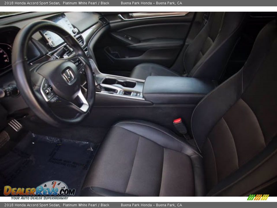2018 Honda Accord Sport Sedan Platinum White Pearl / Black Photo #3