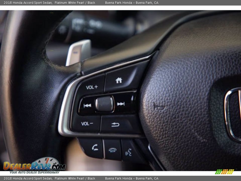 2018 Honda Accord Sport Sedan Platinum White Pearl / Black Photo #14