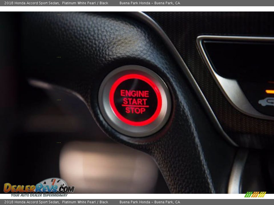 2018 Honda Accord Sport Sedan Platinum White Pearl / Black Photo #16