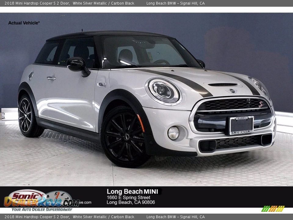 2018 Mini Hardtop Cooper S 2 Door White Silver Metallic / Carbon Black Photo #1