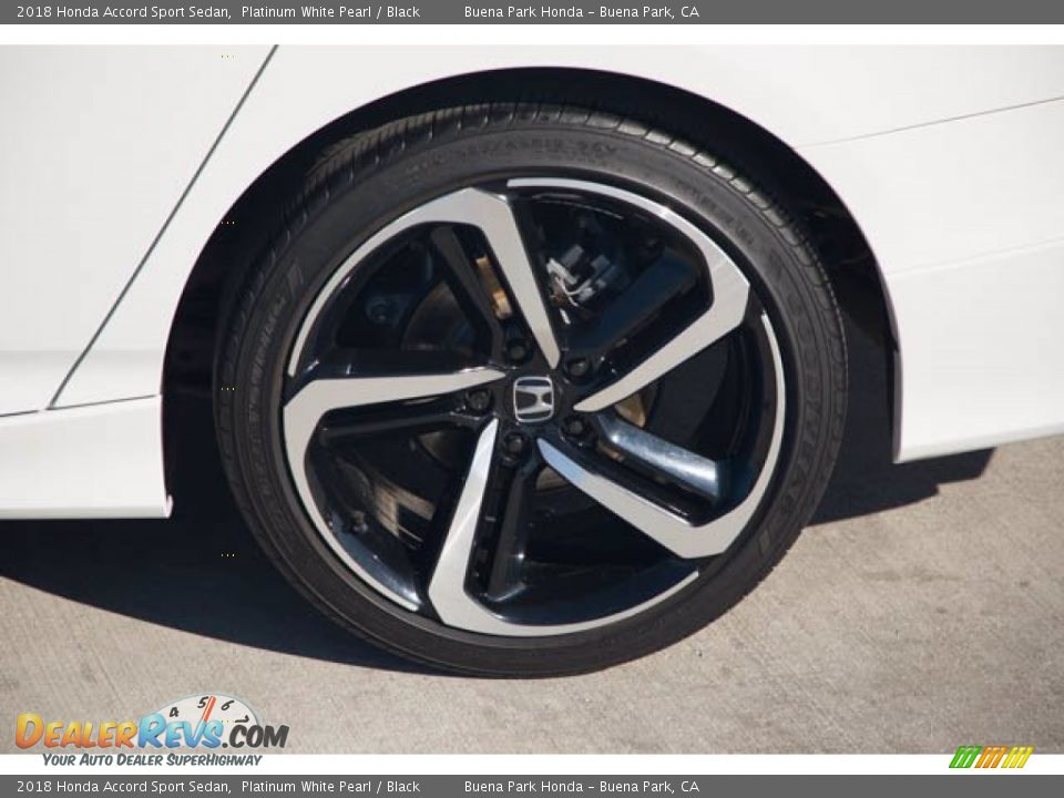 2018 Honda Accord Sport Sedan Platinum White Pearl / Black Photo #36